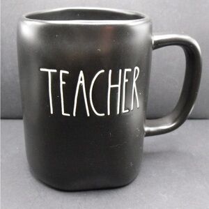 Rae Dunn "Teacher" Mug - Black Mug with White Lettering